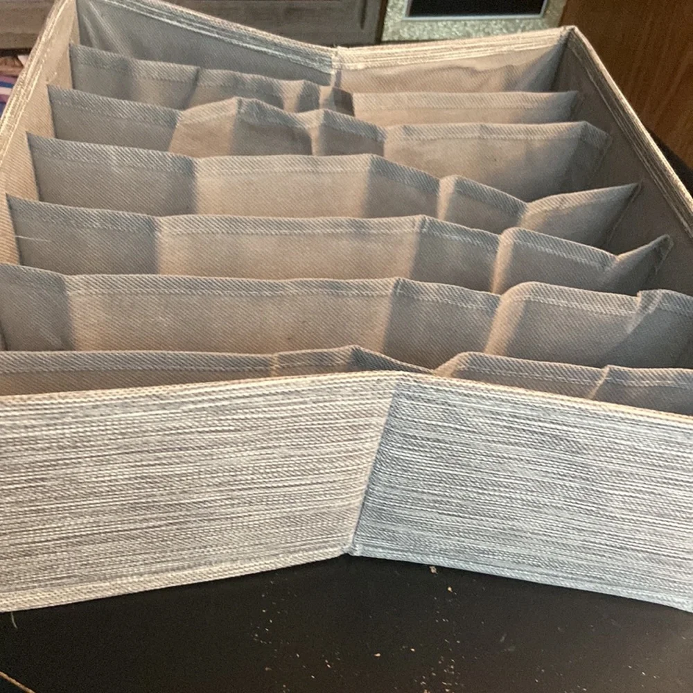 Grey 7 slot drawer organizer for bras
